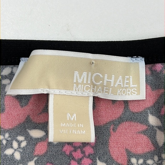 Michael Kors Woodland Red Leaf-Print Matte-Jersey Flounce Dress - Picture 5 of 10